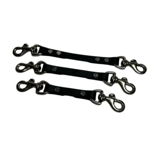 Backup Prong Collar preto em biothane